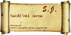 Salánki Jerne névjegykártya